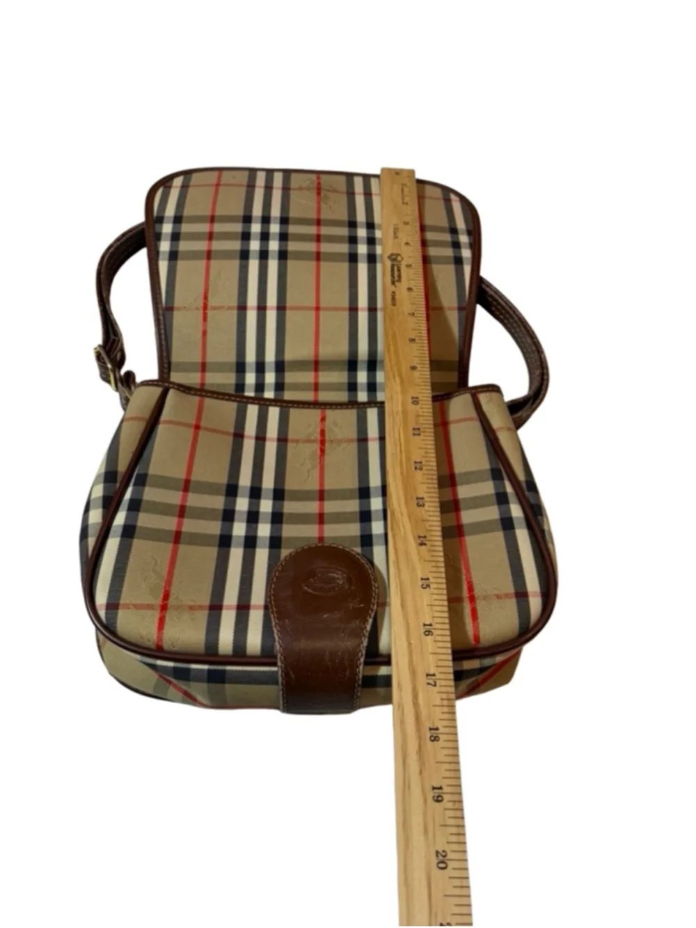 Burberry Nova Check Mini Shoulder Bag Canvas Leather Vintage Y2K - Picture 5 of 14